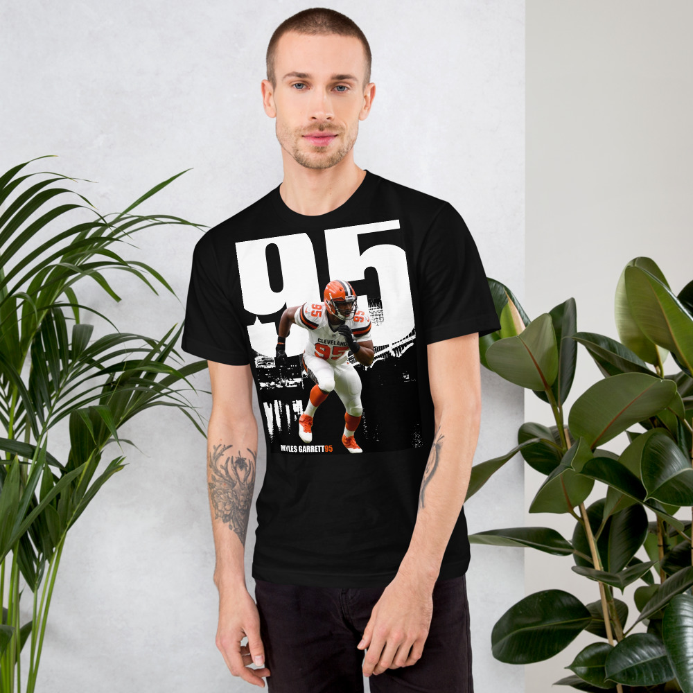 Myles Garrett Cleveland Skyline T-Shirt 3 Myles Garrett Cleveland Skyline T-Shirt - Image 3