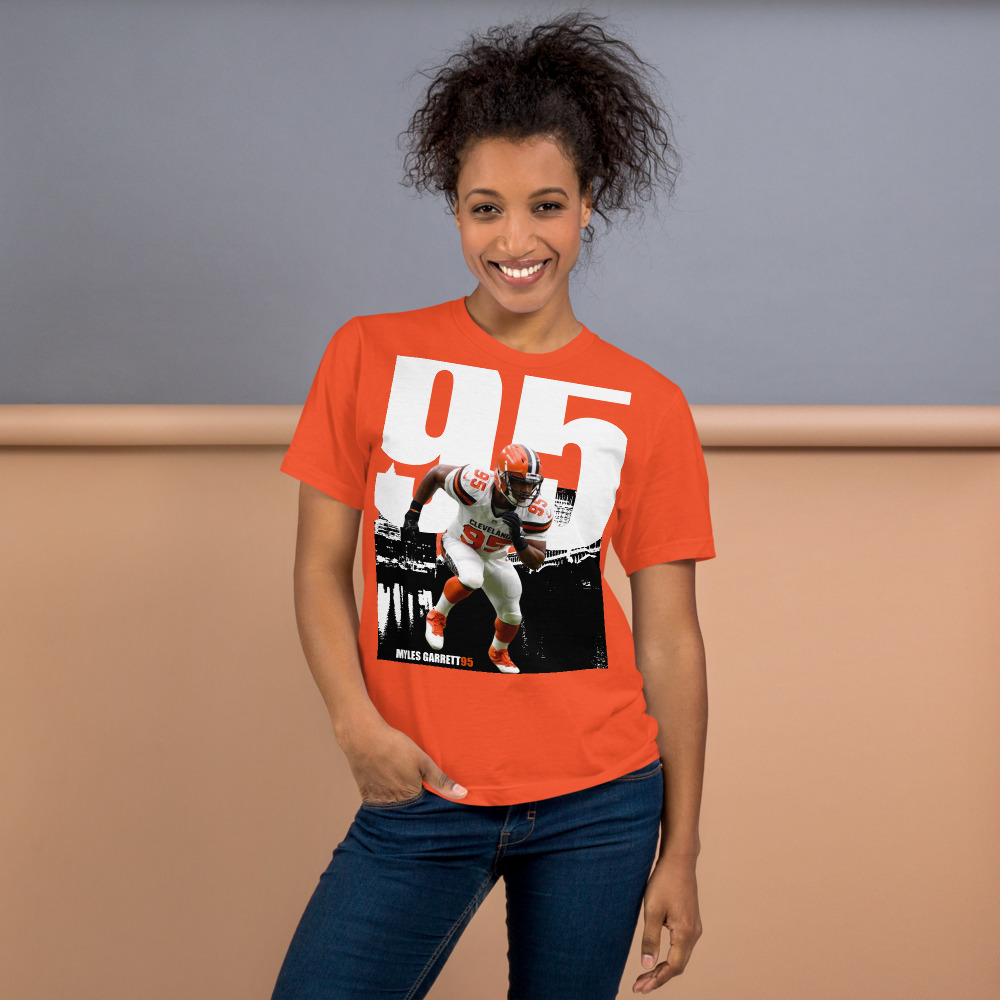 Myles Garrett Cleveland Skyline T-Shirt 2 Myles Garrett Cleveland Skyline T-Shirt - Image 2