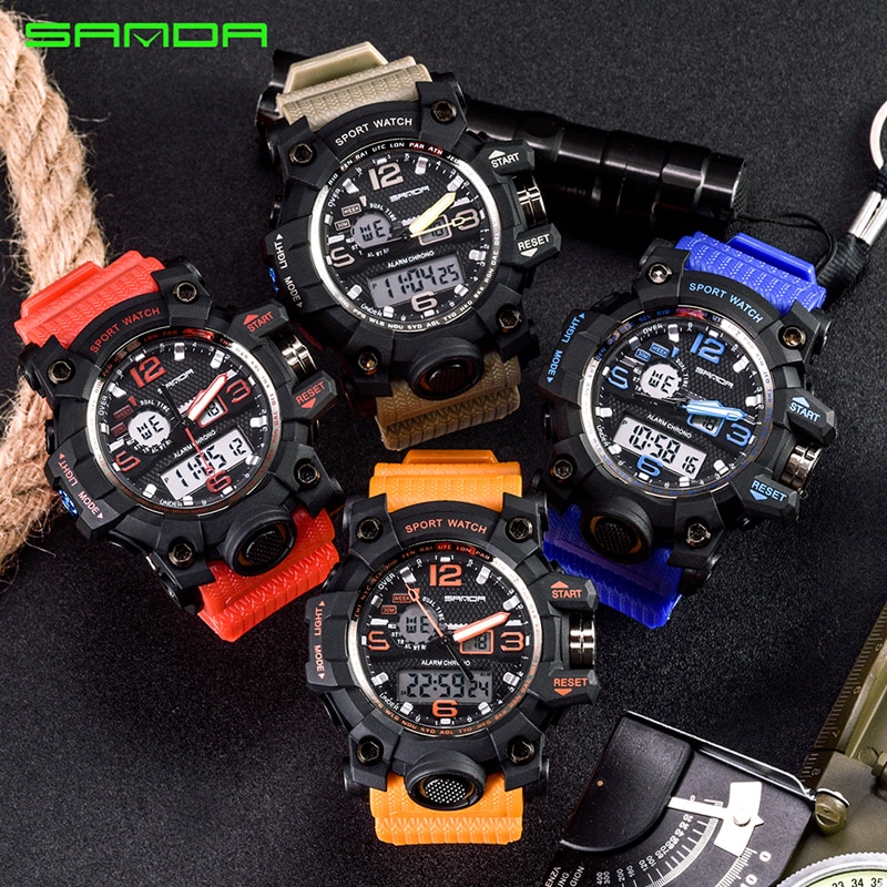 Relogio Masculino SANDA Luxury Brand G Chronograph Men's Military Sports Watch 6 Relogio Masculino SANDA Luxury Brand G Chronograph Men's Military Sports Watch - Image 6