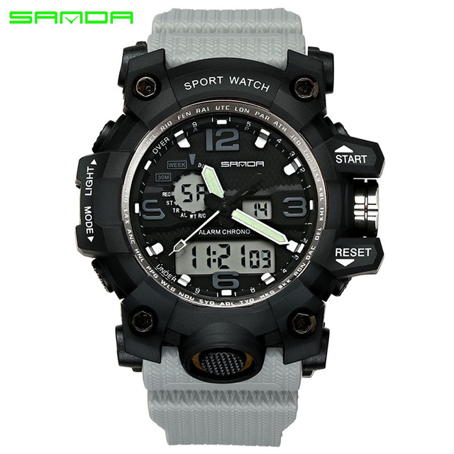 Relogio Masculino SANDA Luxury Brand G Chronograph Men's Military Sports Watch 12 men's chronograph military sports watch