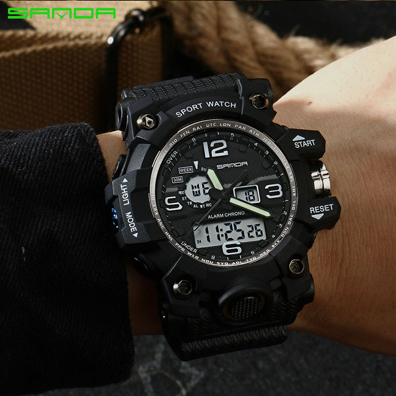 Relogio Masculino SANDA Luxury Brand G Chronograph Men's Military Sports Watch 3 Relogio Masculino SANDA Luxury Brand G Chronograph Men's Military Sports Watch - Image 3