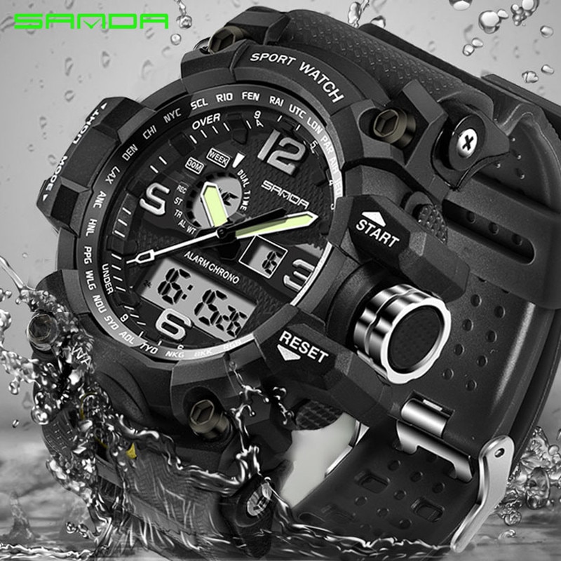 Relogio Masculino SANDA Luxury Brand G Chronograph Men's Military Sports Watch 2 Relogio Masculino SANDA Luxury Brand G Chronograph Men's Military Sports Watch - Image 2