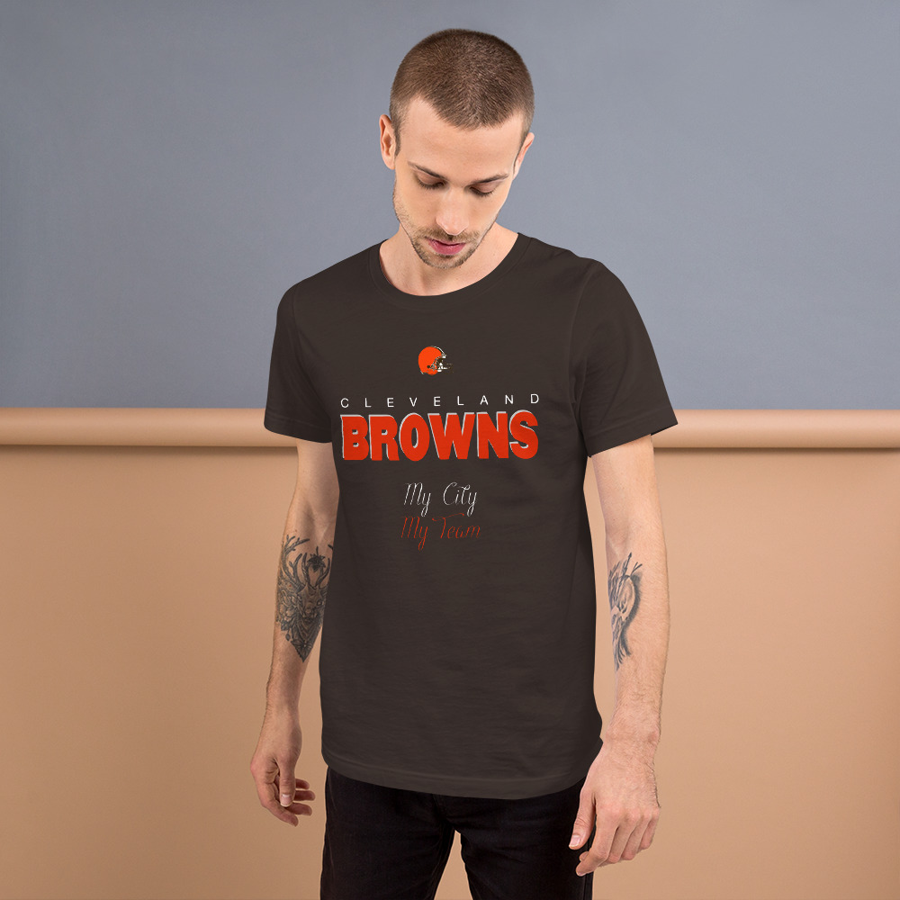 Cleveland Browns My City My Town Short-Sleeve Unisex T-Shirt 3 Cleveland Browns My City My Town Short-Sleeve Unisex T-Shirt - Image 3