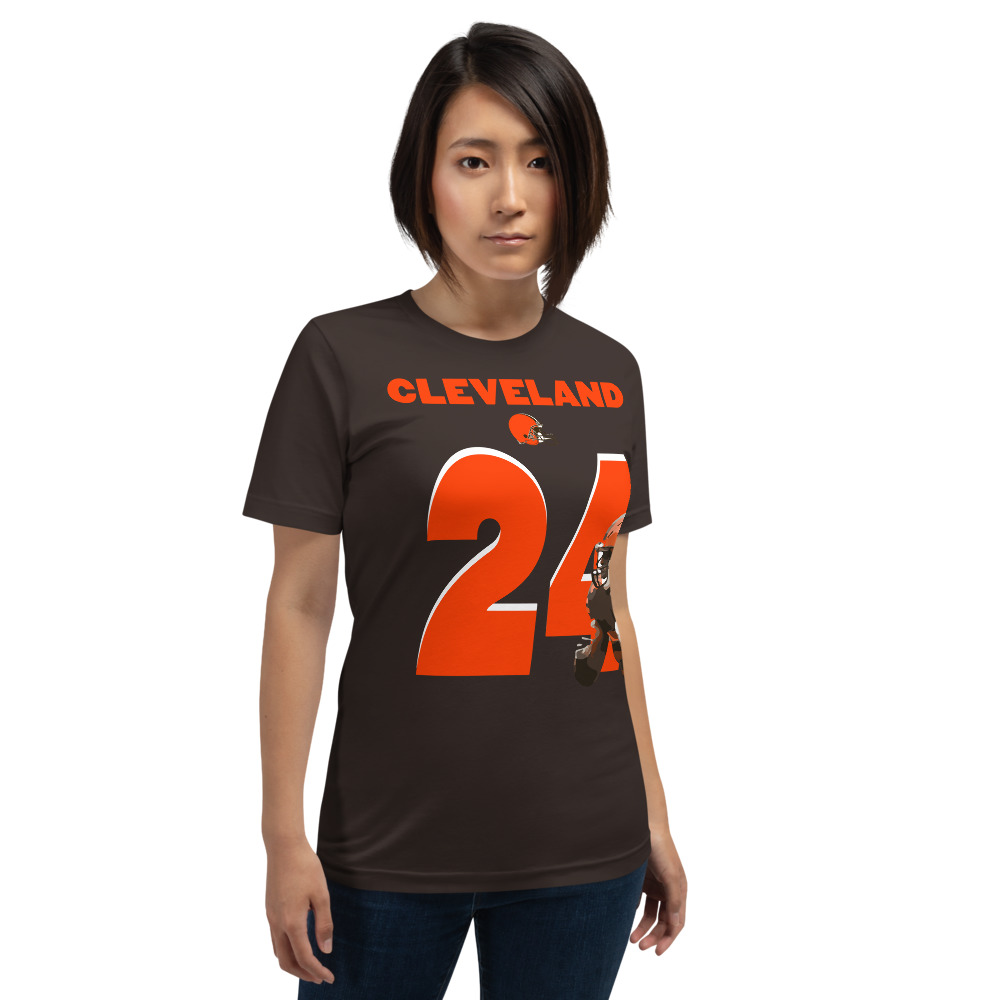 Nick Chubb Cleveland Browns 24 Short-Sleeve Unisex T-Shirt 2 Nick Chubb Cleveland Browns 24 Short-Sleeve Unisex T-Shirt - Image 2