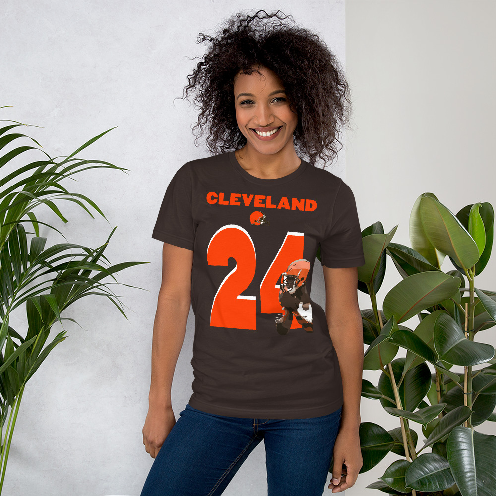 Nick Chubb Cleveland Browns 24 Short-Sleeve Unisex T-Shirt 4 Nick Chubb Cleveland Browns 24 Short-Sleeve Unisex T-Shirt - Image 4